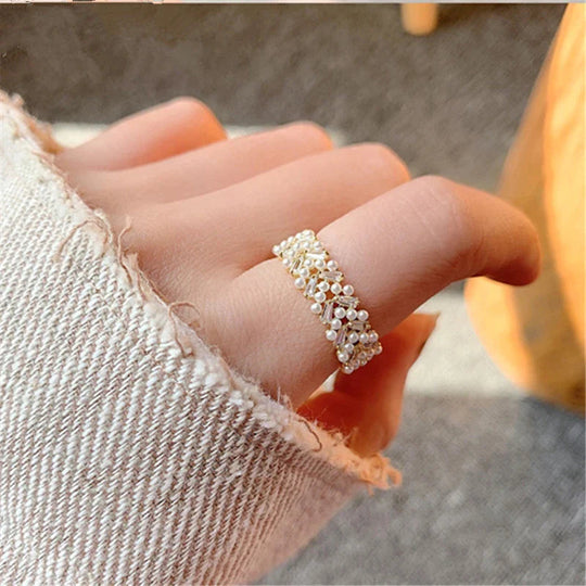 Anello Regolabile con Bella Perla