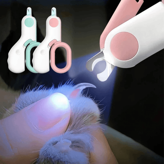 Coupe-ongles professionnel pour animaux de compagnie avec lumière LED – Idéal pour chats et petits chiens