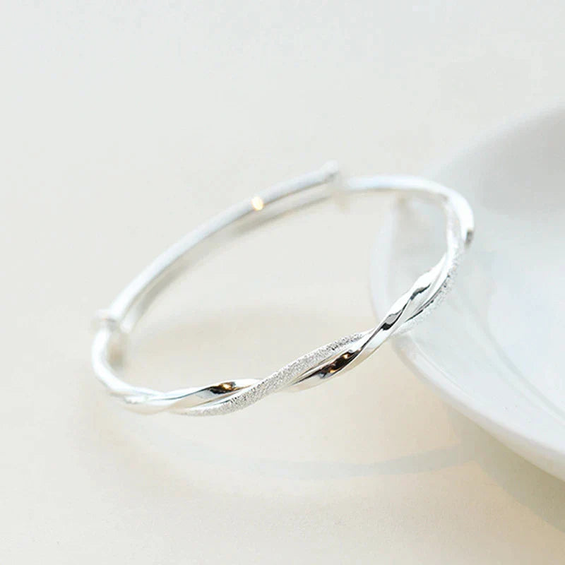 Bella Braccialetto Intrecciato Argento