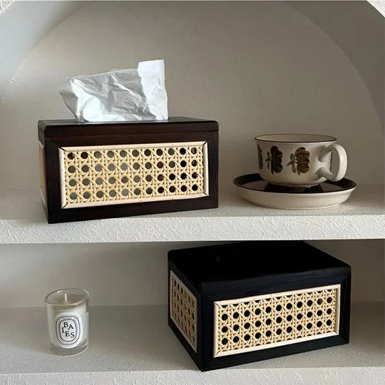 Rattan Tissue Box Cover