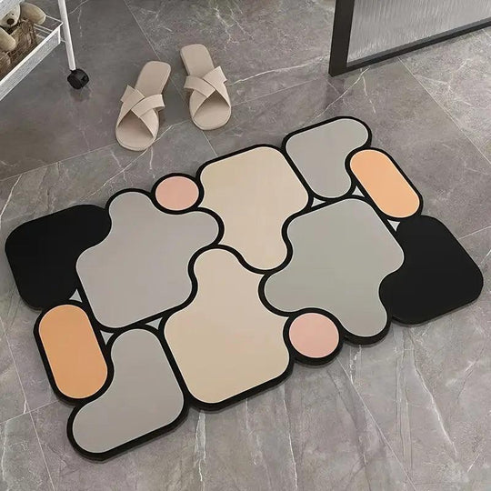 Tappetino da bagno antiscivolo puzzle creativo terra