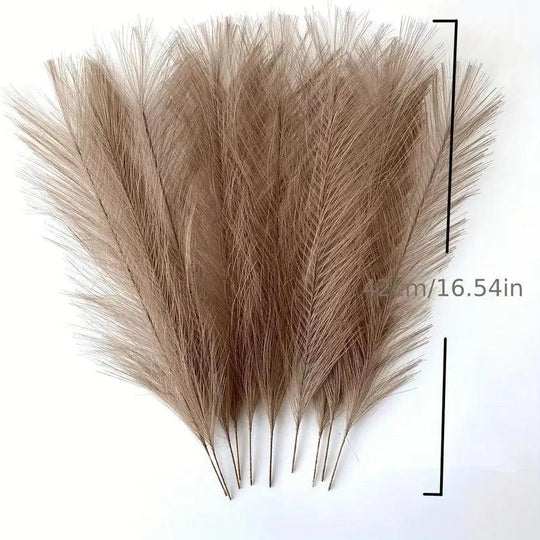 Set di 20 Erba Pampas Finta Rustica | Riempitivo per Vaso Stile Bohemien