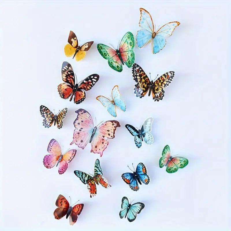 36 pezzi 3D Acquerelli Farfalle