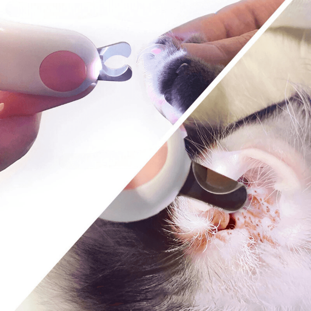 Professional Pet Nail Clipper with LED Light – Ideal for Cats & Small Dogs