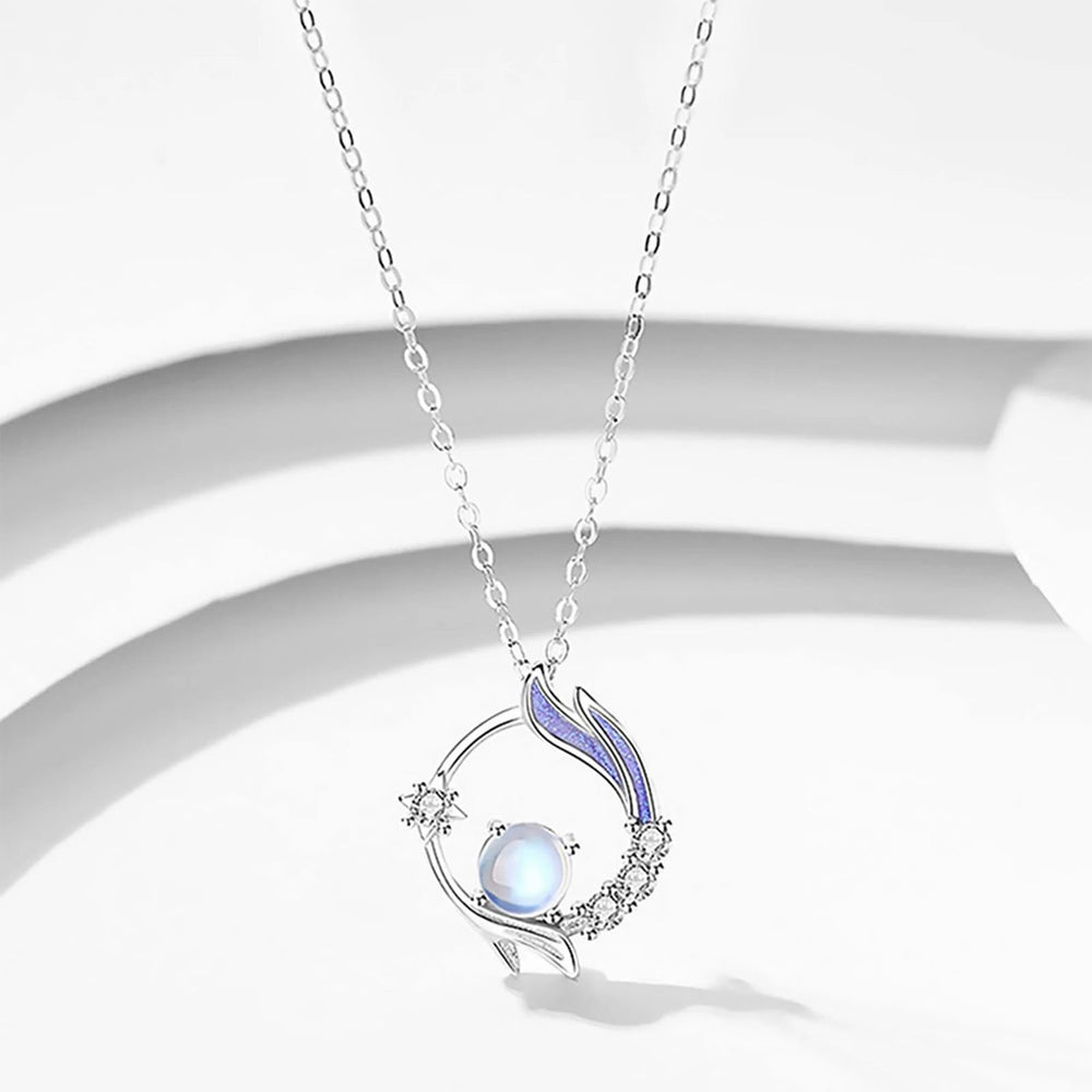 Collana in argento con pietra di luna