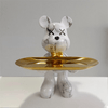 Decoratieve Beer met Dienblad – Luxe Woonaccessoire & Opbergtray
