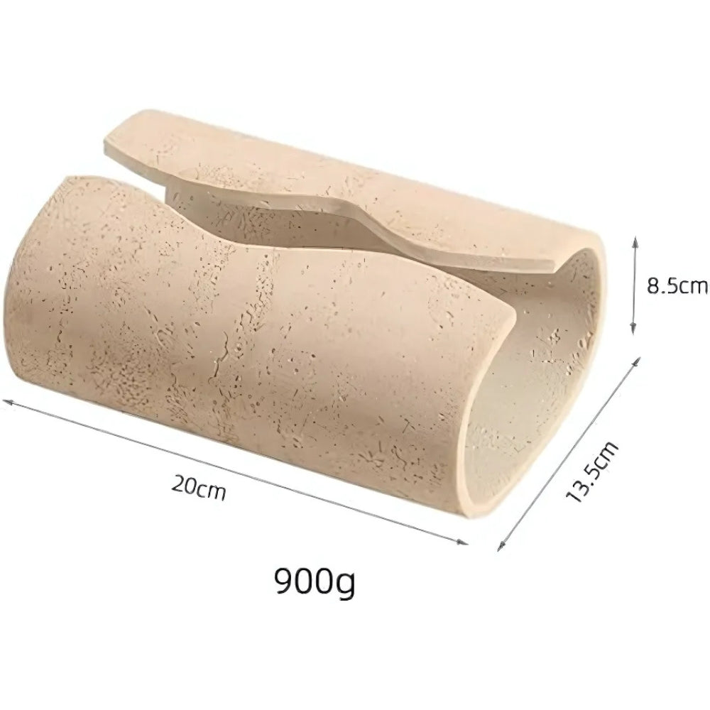 Modern Tissue Box Holder with Stone Texture