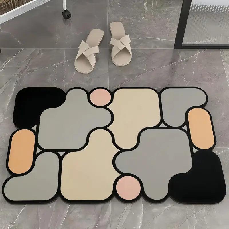 Tappetino da bagno antiscivolo puzzle creativo terra