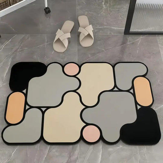 Tappetino da bagno antiscivolo puzzle creativo terra