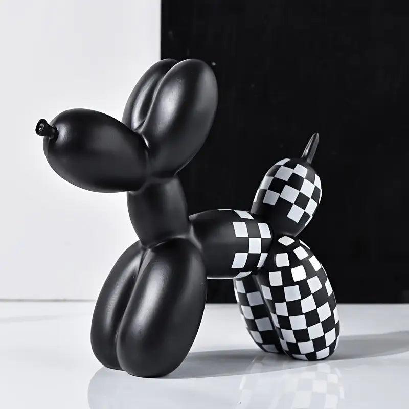 Schattige Geblokte Ballonhond Figurine