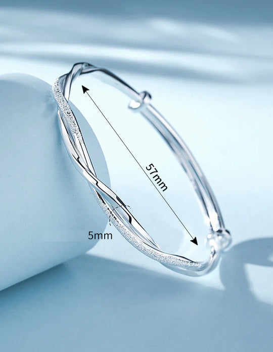 Bella Braccialetto Intrecciato Argento