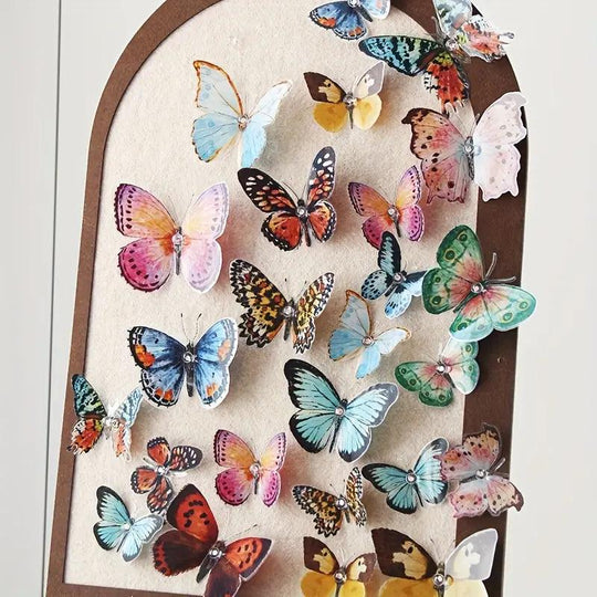 36 pezzi 3D Acquerelli Farfalle