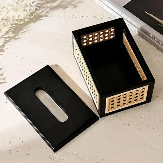 Rattan Tissue Box Cover