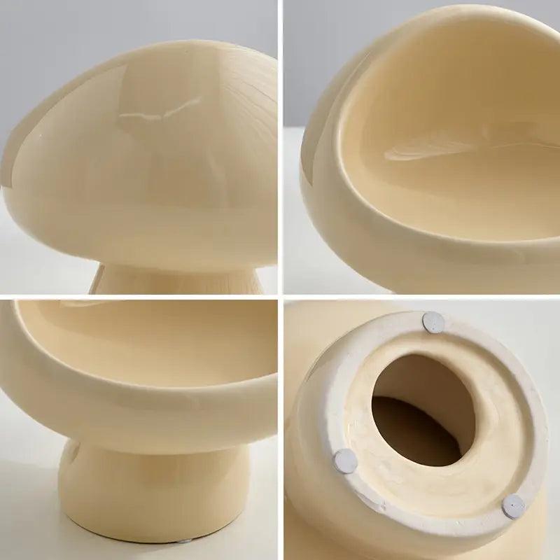 Ciotola decorativa a fungo in ceramica
