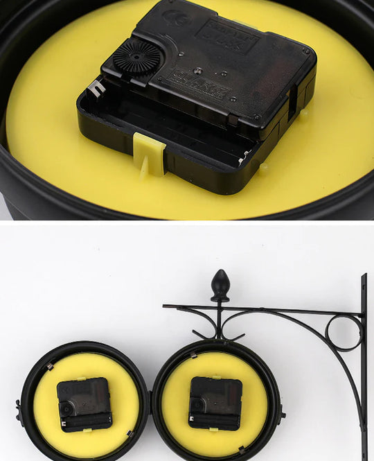 Horloge murale double face au design vintage