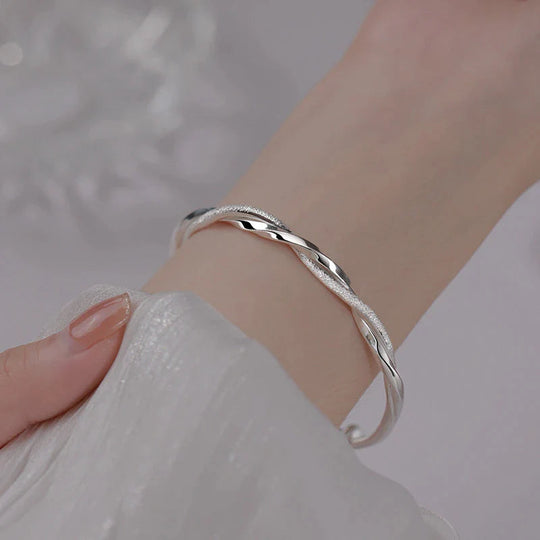 Bella Braccialetto Intrecciato Argento