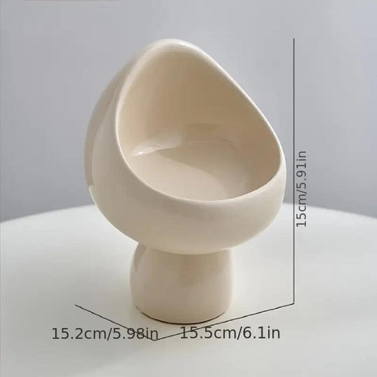 Ciotola decorativa a fungo in ceramica