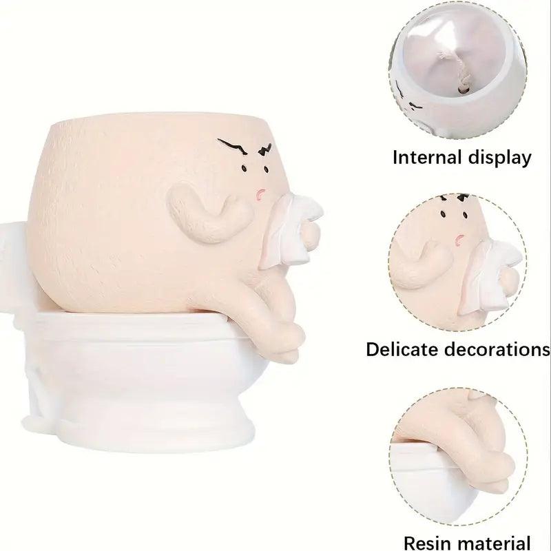 2-in-1 Uniek Toilet & Motorfiets Bloempot