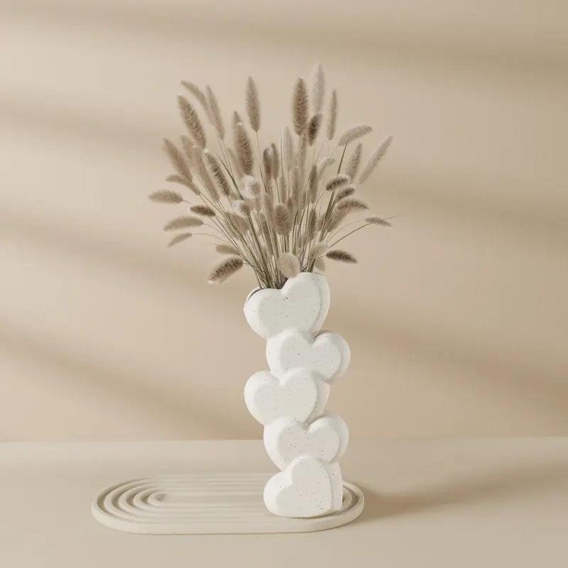 Boho Heart Stacked Ceramic Vase