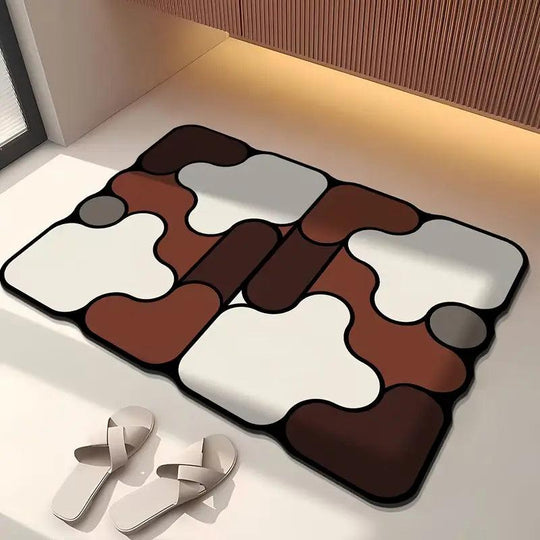 Tappetino da bagno antiscivolo puzzle creativo terra