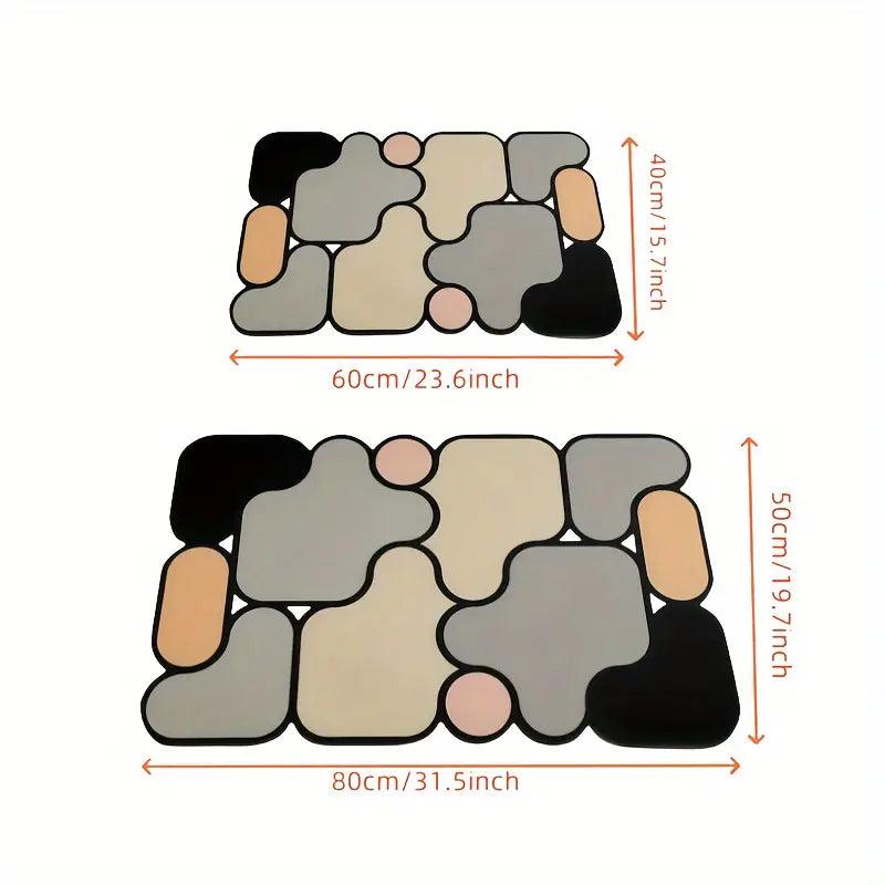 Tappetino da bagno antiscivolo puzzle creativo terra