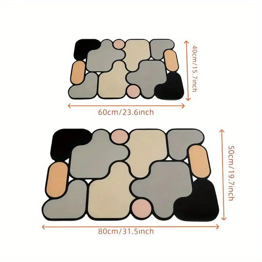 Tappetino da bagno antiscivolo puzzle creativo terra