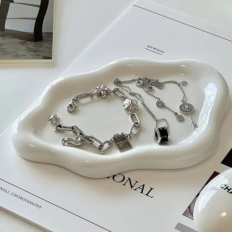 Ciotola decorativa ceramica a forma di nuvola