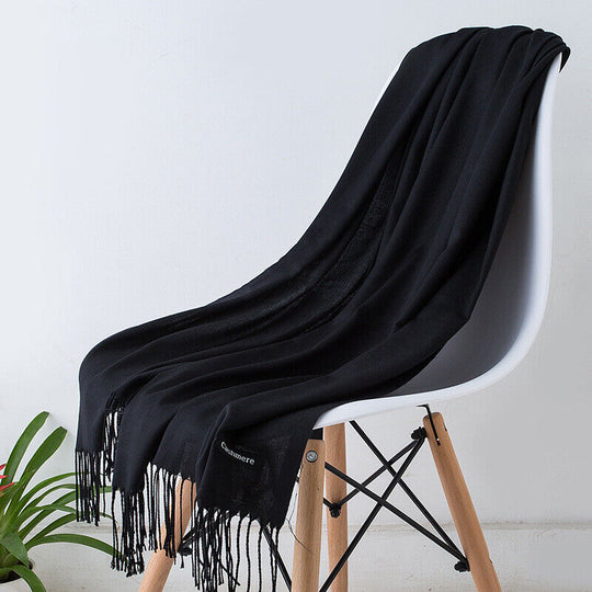 Long Scarf | Oversized Wrap with Fringes
