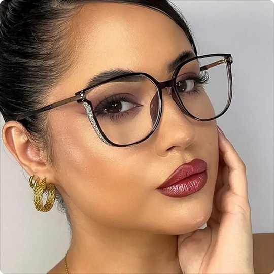 Large Frame Reading Glasses for Women | Metal Detail Fashion Glasses