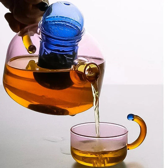 Élégante théière en verre | Bouilloire à thé stylée