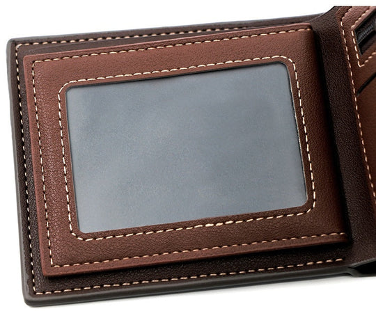 Bifold Men's Wallet with Double Stitched Seams