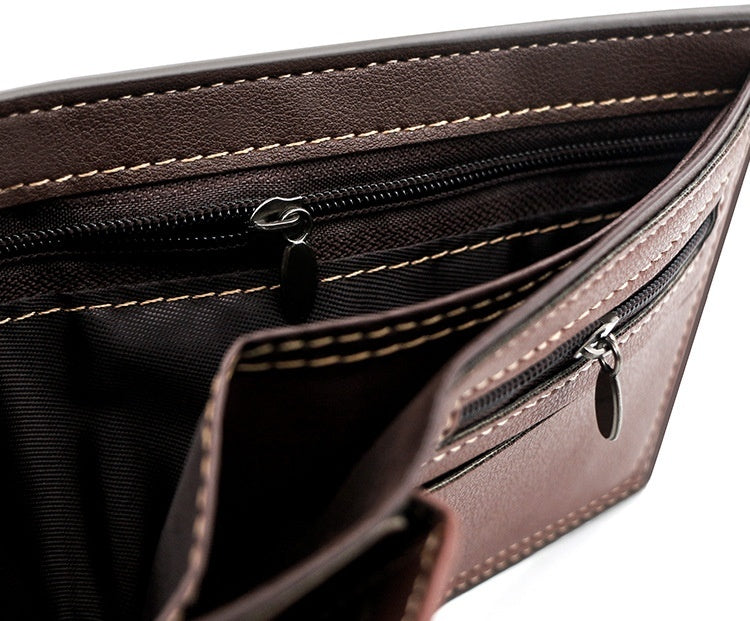 Bifold Men's Wallet with Double Stitched Seams