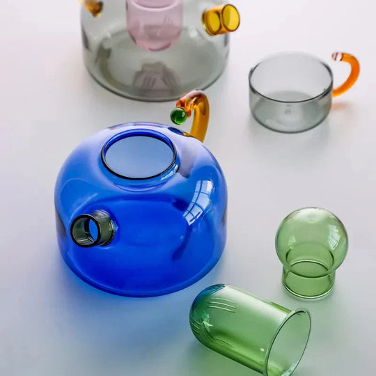 Élégante théière en verre | Bouilloire à thé stylée