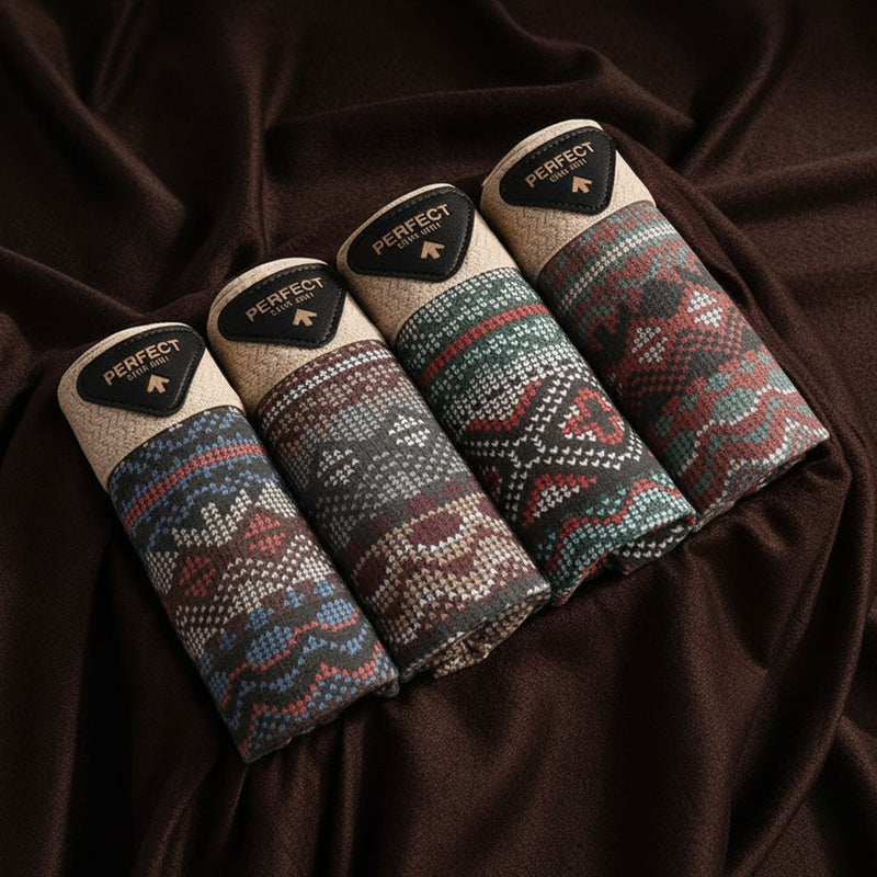 Boxershort van katoenmix met geometrisch patroon