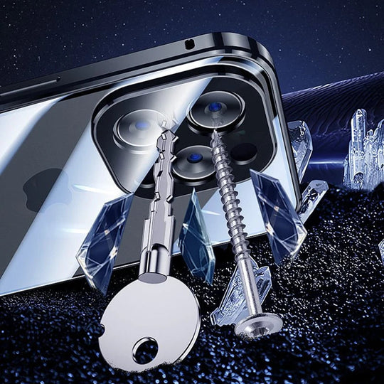 iPhone magnetic glass case | Full body privacy & scratch protection