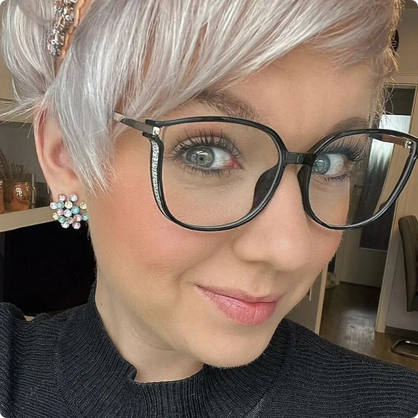 Large Frame Reading Glasses for Women | Metal Detail Fashion Glasses