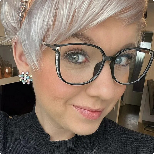 Large Frame Reading Glasses for Women | Metal Detail Fashion Glasses