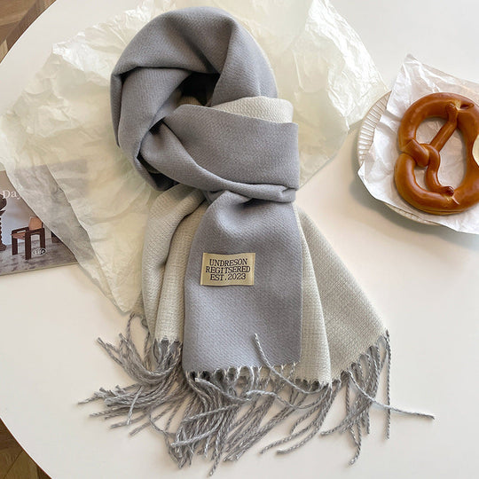 Effen Scarf with Fringes for Women | Classic Winter Shawl