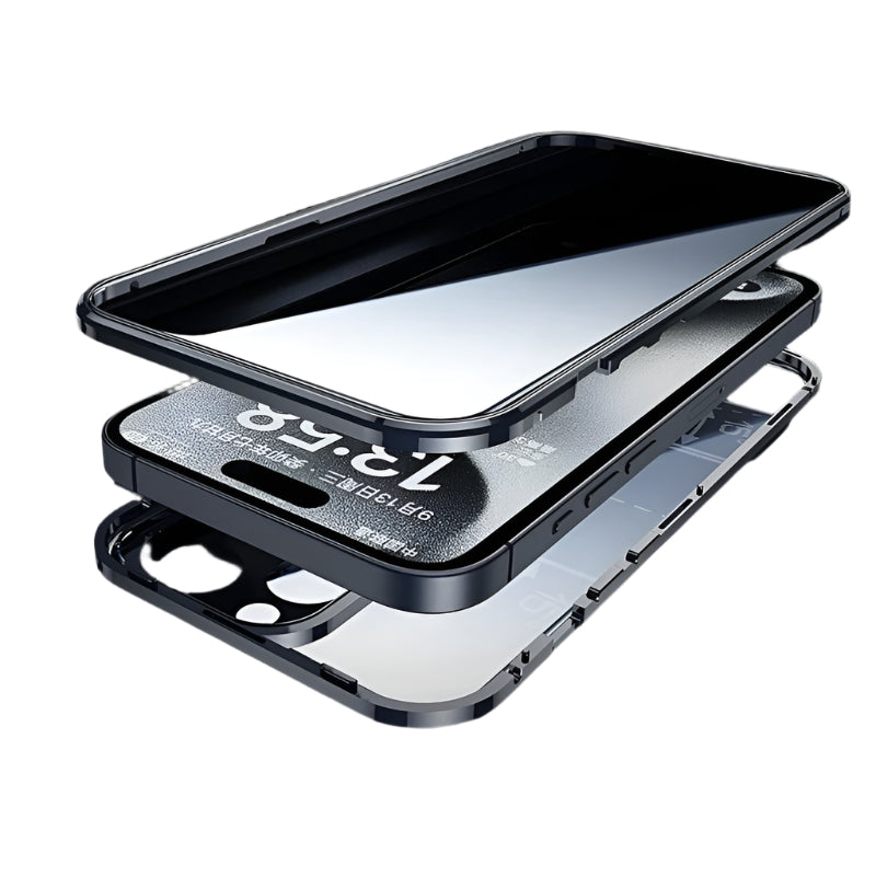 iPhone magnetisch glas hoesje | Volledig lichaam Privacy & Krasbescherming