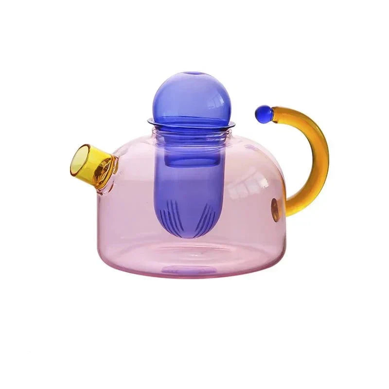 Élégante théière en verre | Bouilloire à thé stylée