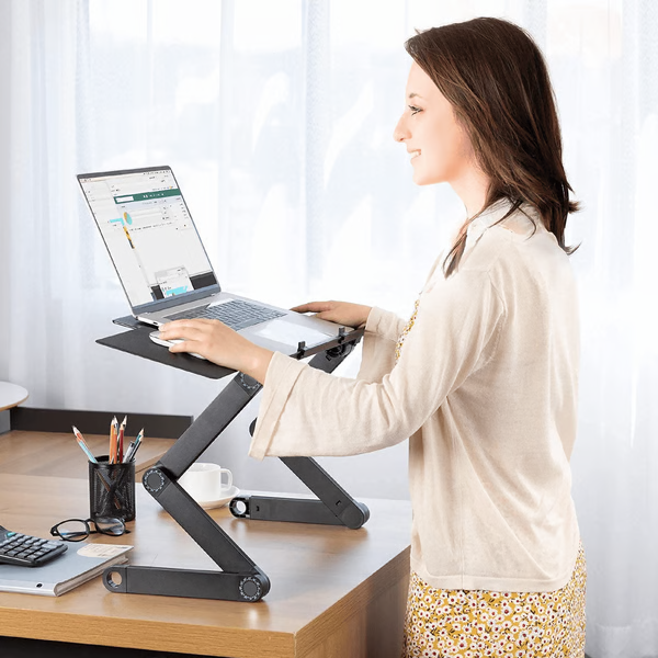 360° verstelbare laptopstandaard | Ergonomische draagbare bureauverhoger voor werk en studie