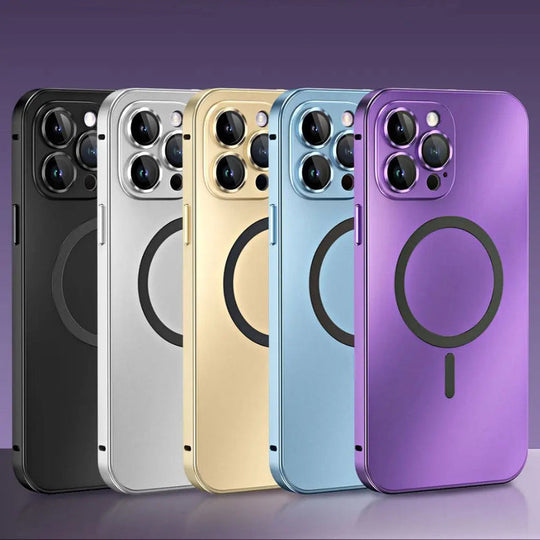 Magnetische Metalen Telefoonhoes | Strakke Matte Beschermhoes voor iPhone