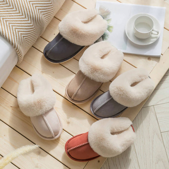 Warme Winter Muiltjes | Imitatiebont Gevoerde Pantoffels