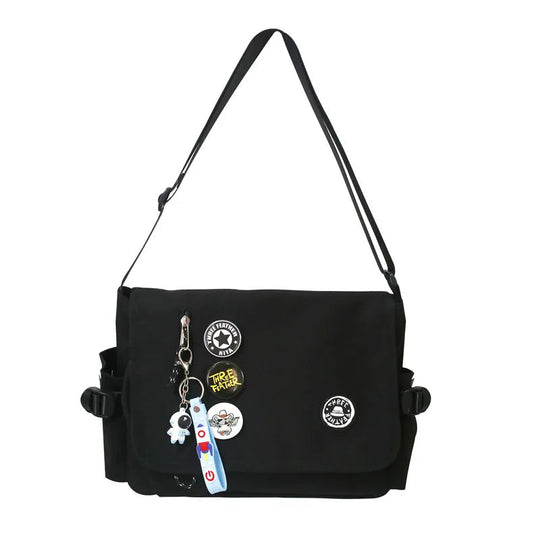 Nylon Crossbody Messenger Tas | Utility Schoudertas met Meerdere Vakken