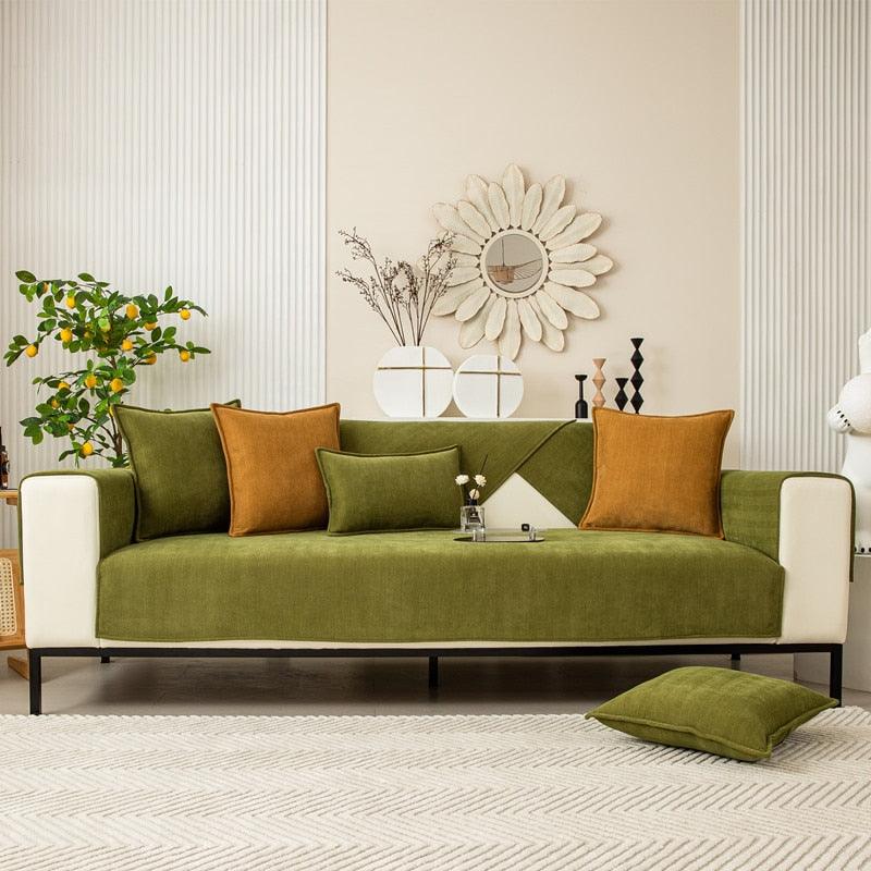 Antislip Bench Cover | Fleece Couch Cover with Anti-Slip Bottom