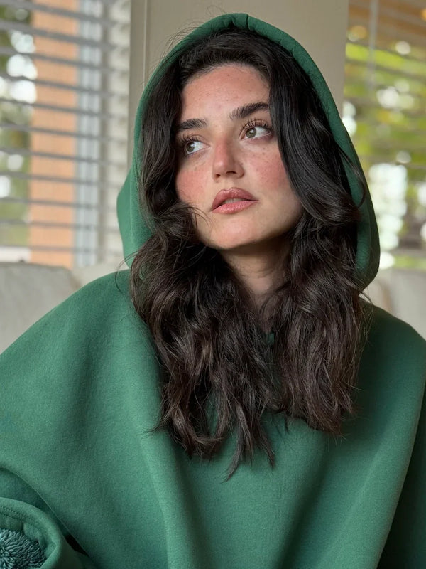 Oversized Draagbare Hoodie Deken | Warme Fleece Gevoerde Winter Wikkel