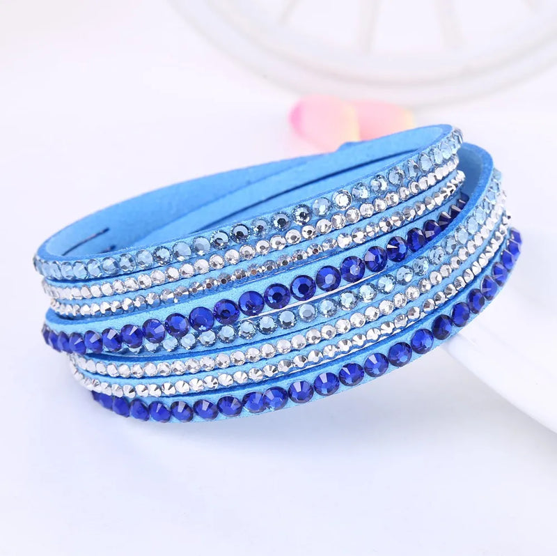 Black Wrap Bracelet for Women | Multi-layer Crystal Bead Jewelry