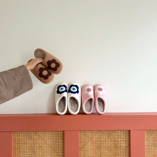 Bloemen Muiltjes Pantoffels | Instap Binnen Huisschoenen met Patroon