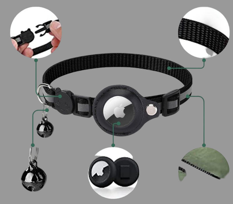 Kat GPS Tracker Halsband | Reflecterende Veiligheid Snelsluiting Huisdier Nekband