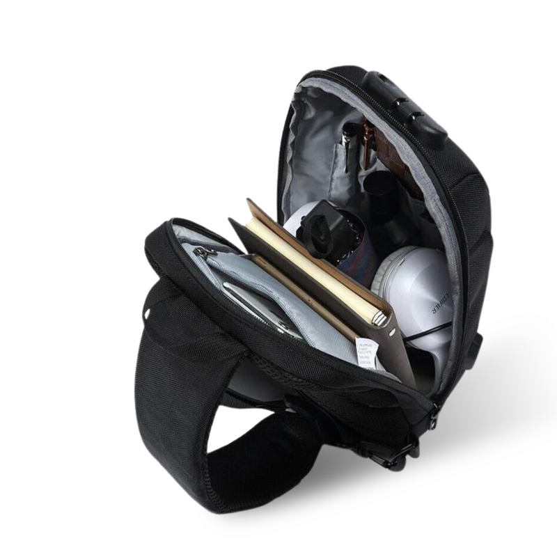 Anti-Diefstal Crossbody Tas | USB Oplaadpoort Veiligheids Sling Rugzak